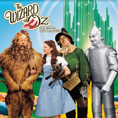 Trends International 2025 The Wizard Of Oz Wall Calendar: Monthly 12x12" Paper, Saddle Stitch Binding, All Ages, Multicolored