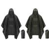LakeForest"Unisex 3-in-1 Waterproof Hooded Rain Poncho with Pocket, Sleeves & Brim for Hiking & Emergencies"black - 4 of 4