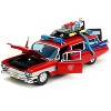 1959 Cadillac Ambulance Ecto-1 Red "Transformers" TV - "Ghostbusters" (1984) Movie Crossover1/24 Diecast Model Car by Jada - 2 of 4