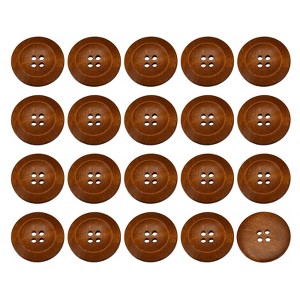 Unique Bargains Wooden DIY Craft Clothing Sewing Buttons 50 Pcs - 1 of 4
