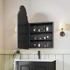 24 inch Black Bathroom Vanity with Sink and Iron Arched Mirror Cabinet, One Cabinet with Soft-closing Door, 3 Soft-closing Drawers - 4 of 4