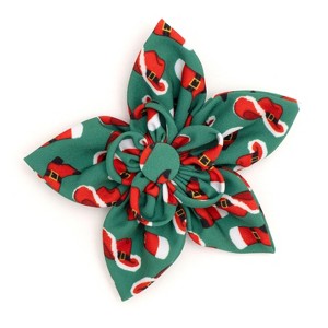 The Worthy Dog Cowboy Christmas Holiday Flower - Adjustable Pet Collar Accessory - 1 of 4