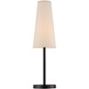 360 Lighting Modern Table Lamps 26" High Set of 2 Dark Espresso Bronze Metal Off White Linen Cone Shade for Bedroom Living Room House Home Nightstand - 2 of 4