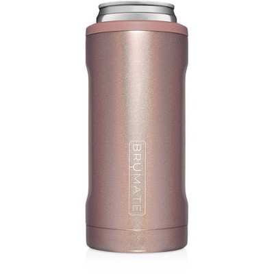 BRUMATE Hopsulator Slim Stainless Steel Beverage Cooler Glitter Rose Gold