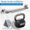 Ridstar Premium Stainless Steel Shower Handle Designed for Seniors, Pregnant Women, People with Disabilities and Children-Silver - 2 of 4