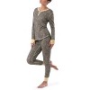 Fruit of the Loom Women's and Plus Thermal Long Underwear Henley Top and Pant Set - 2 of 4