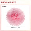 Unique Bargains Birthday Bachelorette Wedding Party Paper Pom Poms Flower Ball Kit 12 Pcs - 2 of 4