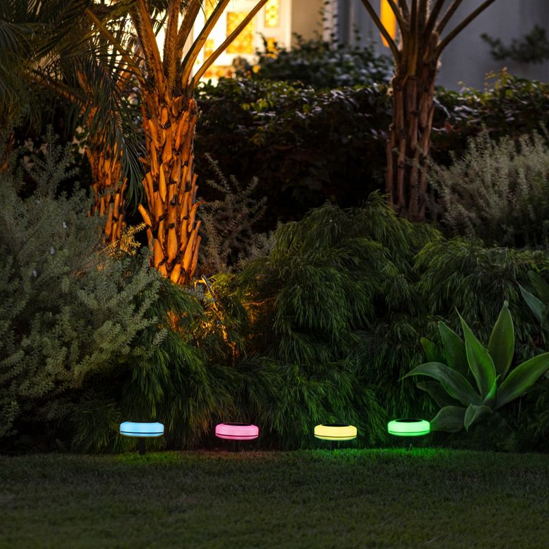 Bell + Howell Color Changing LED Solar Powered Disk Lights, 3 of 7