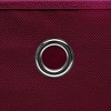 vidaXL Foldable Storage Boxes - Set of 4, Durable Non-Woven Fabric, Convenient Metal Eyelet, 12.6"x12.6"x12.6", Dark Red - 3 of 4