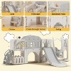 10 in 1 Toddler Slide, Age 1-3 with Swing, Basketball Hoop and Telescope, Kid Slide for Toddlers, Indoor Outdoor Toddler Playset Toddler Playground - 3 of 4