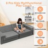 Kids Couch, 8PCS Modular Play Couch for Boys Girls, Child Sectional Fort Building Sofa, High Density Convertible Foam Cushions for Playroom Bedroom - 3 of 4