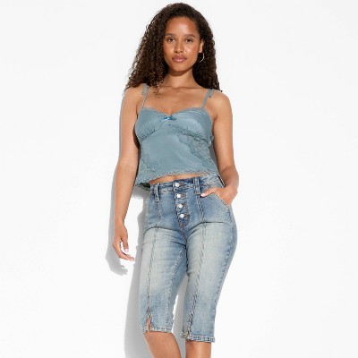 Women's Lace Trim Sweetheart Neck Tank Top - Wild Fable™