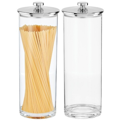 Mdesign Clarity Acrylic Kitchen Apothecary Airtight Canister Jars