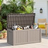 Lirago 180 Gal 680L Outdoor Storage Box with Lid Weatherproof Polypropylene Resin UV Protected KD Design Brown - 4 of 4