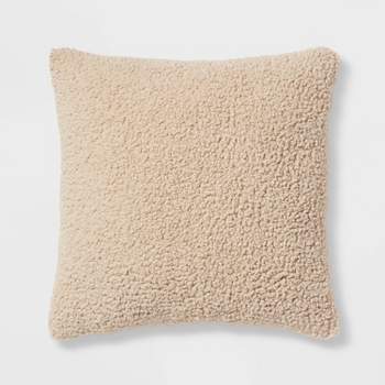 Euro Traditional Cozy Sherpa Fur Decorative Throw Pillow - Threshold™