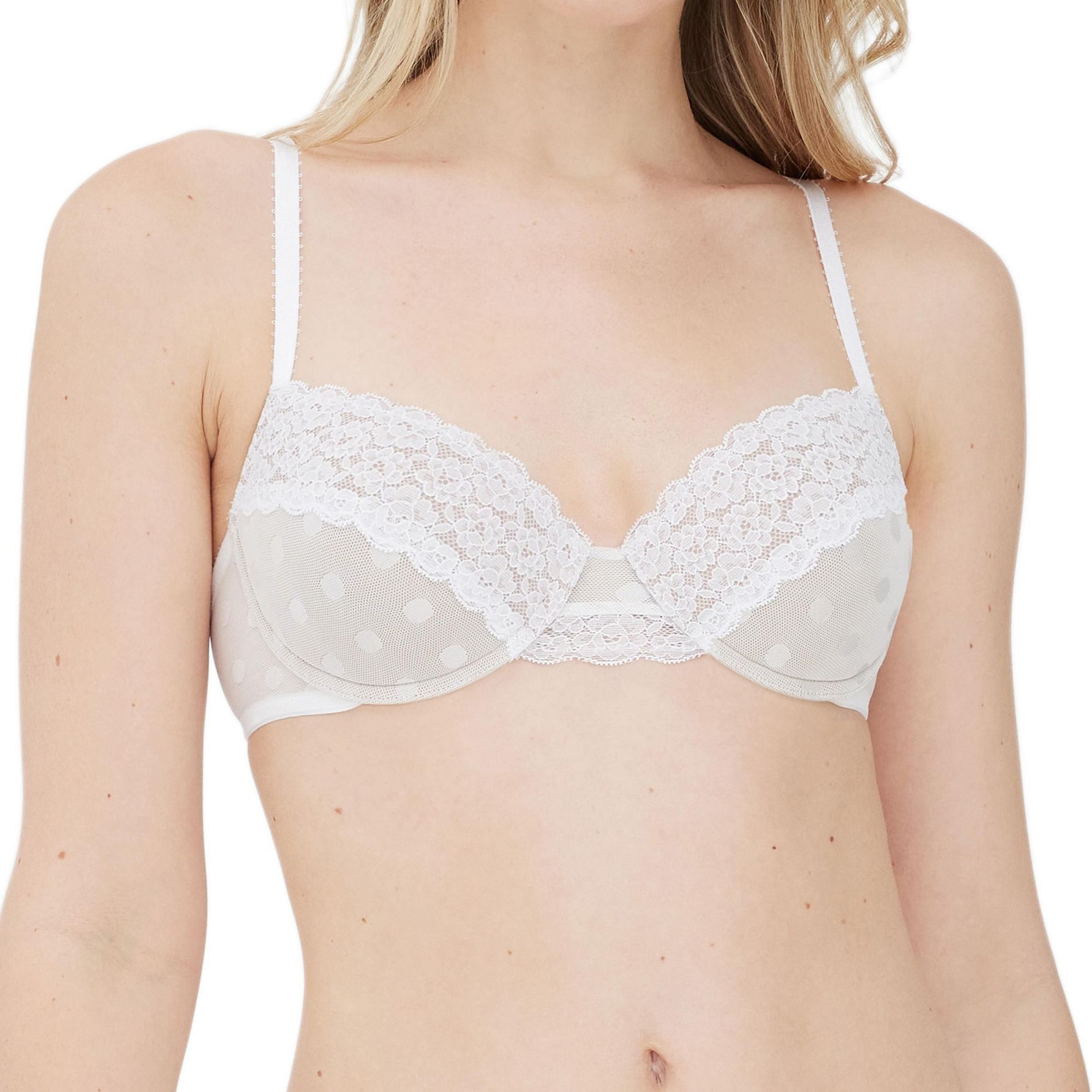 Skarlett Blue Women's Dare Demi T-shirt Bra 311202, White/Nylon, 34C