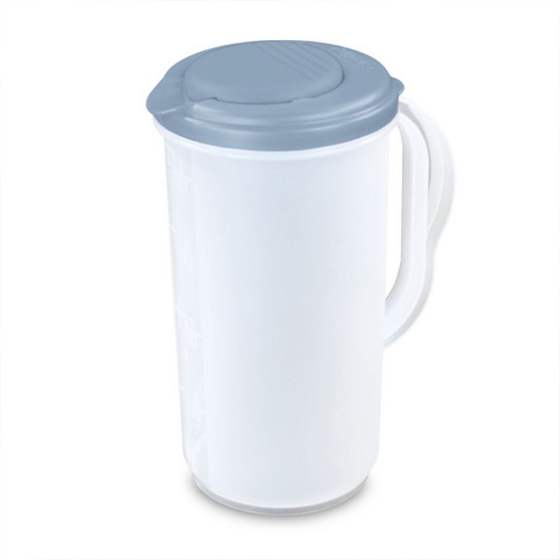 Sterilite 2 Quart, 64oz Clear Plastic Flip Top Drink Pitcher with Lid (6 Pack), 2 of 7