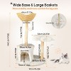 Artloge 47" Tall Sturdy Cat Tree Tower Multi-Level Play Activity Center Luxury Cats House with Cozy Condo & Scratching Post & Toy Ball - 2 of 4