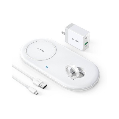 Anker PowerWave+ Qi Wireless Pad (with Apple Watch Holder) - White