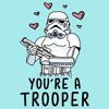 Juniors Womens Star Wars Valentine's Day You're A Trooper Racerback Tank Top - 2 of 4
