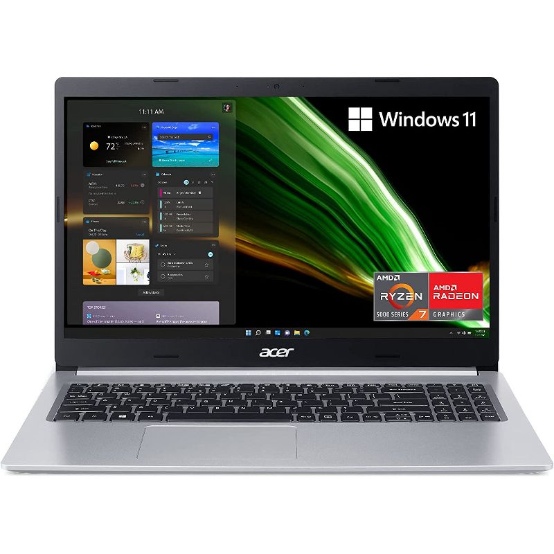 Acer Aspire 5 - 15.6" Laptop AMD Ryzen 7 5700U 1.80Hz 8GB RAM 512GB SSD W11H - Manufacturer Refurbished, 1 of 5