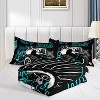 Truck Comforter Set Queen Size – 3Pcs Black Pickup Quilt with Skull Skeleton Design, Cool Car Bedding for Boys Teens Men, All Season Bed Set - 4 of 4
