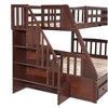 NicBex Twin over Full Bunk Bed Pine Bed Frame with Drawers, Inclined Ladder, Storage Stairs and Guardrail, No Box Spring Required - 4 of 4