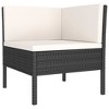 vidaXL 2 Piece Patio Lounge Set with Cushions Poly Rattan Black - 3 of 4