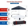 GustoWave Portable Outdoor 10x10 Ft Pop Up Canopy Tent, Waterproof and UV Protection - 2 of 4