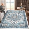 9x12 Area Rug Washable Non-Slip Vintage Carpet - Distressed Blue Green Rug for Living Room, Bedroom, Dining Room - 2 of 4
