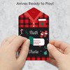 Big Dot of Happiness Christmas Pajamas - Holiday Plaid PJ Party Game Pickle Cards - Truth, Dare, Share Pull Tabs - Set of 12 - 2 of 4