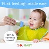 Goji Baby 4 oz Silicone Baby Food Dispensing Spoon 8 Pack - Great for 4+ Month Infants - Includes Stopper (Multicolored) - 2 of 4