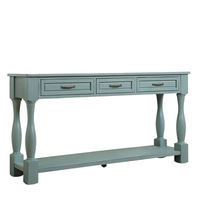 NicBex 63.38''Long Console Table with Bottom Storage Shelf Farmhouse Wooden Side Table for Living Room,Hallway