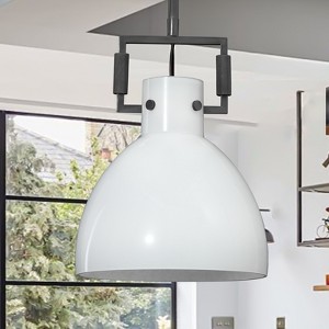 CityFurn 1-Light Industrial Bowl Metal Pendant Light for Kitchen Island - 1 of 4