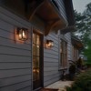 LNC 11" Square Cage Modern Iron Outdoor Wall Light Matte Black: Weather-Resistant, Clear Glass, E26 - 3 of 4
