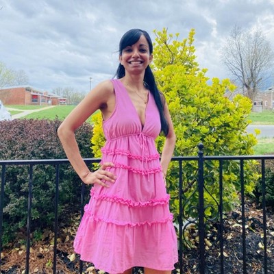 Women's Mini Tiered Ruffle Babydoll Dress - Wild Fable™ Rose Pink