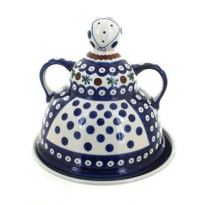 Blue Rose Polish Pottery 847 Zaklady Cheese Lady - 1 of 1