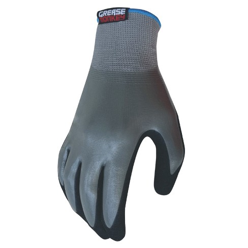 Grease Monkey M Nitrile Waterproof Gray Gloves : Target