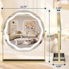 19" LED Makeup Mirror with 3-Color Dimmable Lighting, Smart Touch Control, 360° Rotating, Adjustable Stand, and Storage for Vanity - 4 of 4