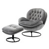 Grungis 31.73'' W Accent Chair with Ottoman,TV Chair with Metal Frame,Chair and Ottoman Sets for Bedroom,Reading Room,Office - 3 of 4