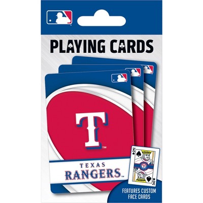 MasterPieces Officially Licensed MLB Texas Rangers Playing Cards - 54 Card Deck for Adults