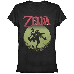 Juniors Womens Nintendo Legend of Zelda Skull Kid in the Moon T-Shirt - 1 of 3