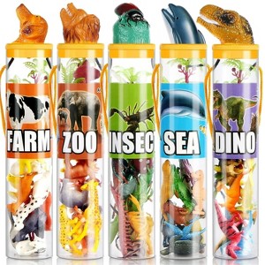 Joyfy 69Pcs Small Animal Figures, Assorted Mini Plastic Animal Toy Realistic Animals for Sensory Bin, Birthday Party Favor for Kids Toddler Aged 3-8 - 1 of 4