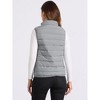 INSPIRE CHIC Women's Zip-Up Stand Collar Winter Sleeveless Puffer Vest - 3 of 4