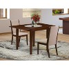 HomeStock 3-Pc Mahogany Finish Rectangular Solid Wood Top With Dropleaf Dining Table Set - 2 of 4