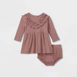 Grayson Collective Baby Girls' Brushed Ribbed Dress - Pink