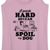 Women's - Peanuts - Work Hard To Spoil My Dog Graphic Racerback Tank - 2 of 4