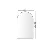 Arched Bathroom Mirrors with Black Metal Framed Wall Mirror Vanity Mirror Dressing Mirror,for Bathroom,Living Room,Bedroom-The Pop Home - 3 of 4