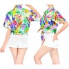 HAPPY BAY Hawaiian Shirts Womens Casual Tops Summer Button Down Holiday Beach Party Blouse Shirt Colorful Short Sleeve Vacation Tee Shirts - 3 of 4