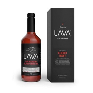 LAVA Premium San Marzano Bloody Mary Mix, No Added Sugar, Low Carb, Vegan, Gluten Free, 33.8oz (1-Liter) Glass - 1 of 4